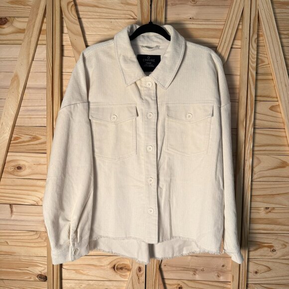 NWT, Medium, Cream Colored, Corduroy Button Up - Picture 1 of 8